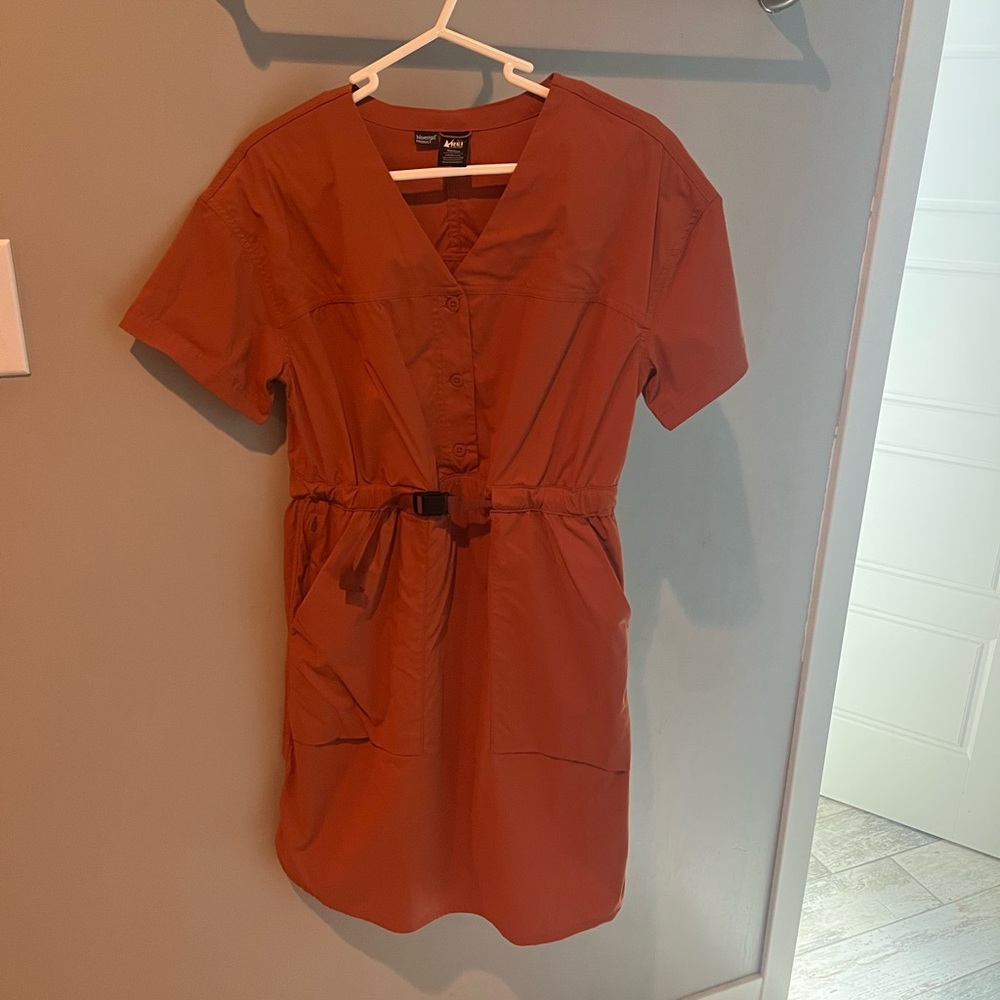 REI Sahara Orange Midi Dress - Picture 6 of 9